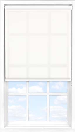 Double Roller Blind with Blossom White Translucent outer fabric