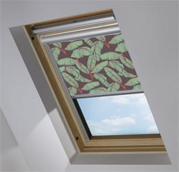 Solar Skylight in Jungle Leaf Dark Blackout