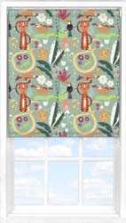 Main display image for Roller Blind product with Jungle Friends Blackout fabric