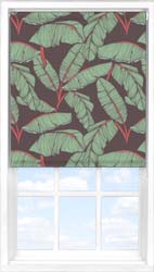 Main display image for Roller Blind product with Jungle Leaf Dark Blackout fabric